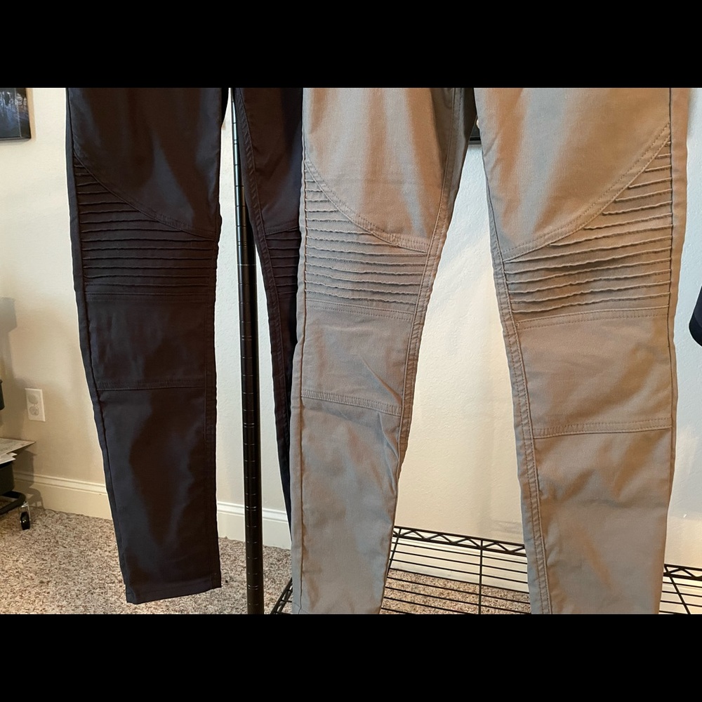 Prana moto detail pants size 4 tan and black - Picture 2 of 6